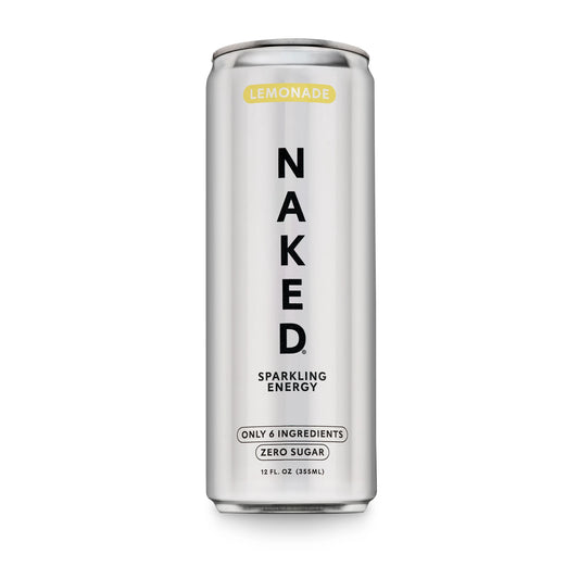 Lemonade Naked Sparkling Energy | Clean Energy Drink - 12 Cans
