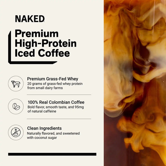 Vanilla Latte Protein Iced Coffee | Naked Protein Coffee - 17 Servings
