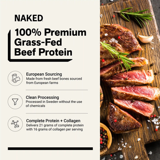 Vanilla Beef Protein Powder | Naked Vanilla Beef Protein - 1.2LB