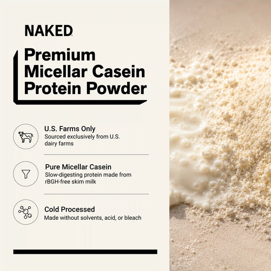 Vanilla Casein Protein Powder | Naked Vanilla Casein - 5LB