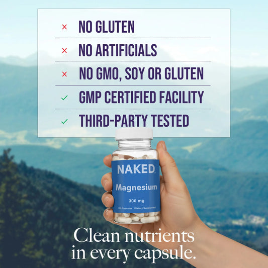 Daily Magnesium Supplement | Naked Magnesium - 120 Capsules